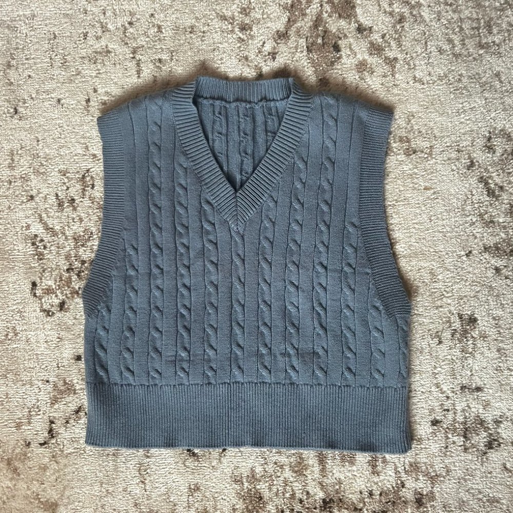 Denim Blue Sweater Vest
